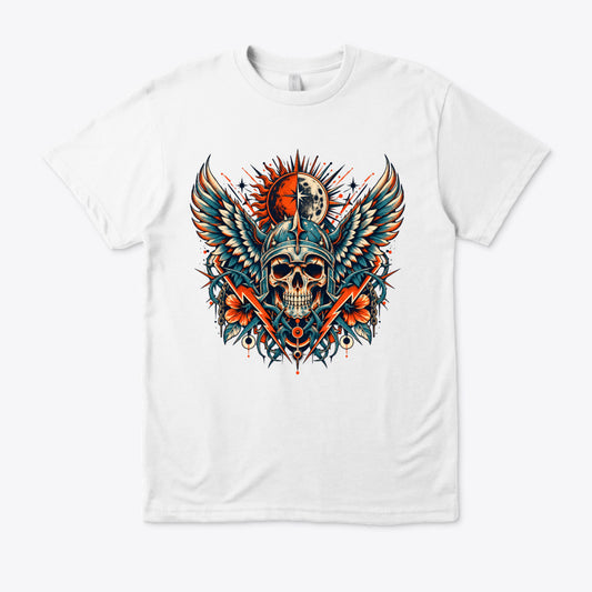 Winged Skull Warrior T-Shirt – Vintage Gothic Graphic Tee