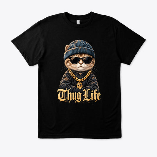 Thug Life Cat T-Shirt